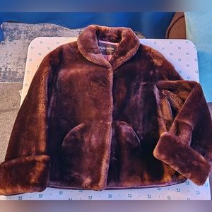 Vintage, Brown Faux Fur Coat, Hovland - Swanson Lincoln Nebraska.